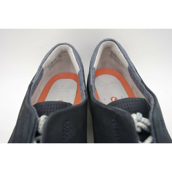 Clarks Artisan Unstructured Black Navy Lace Up Sneakers Shoes Women's 7.5 M - Picture 5 of 10